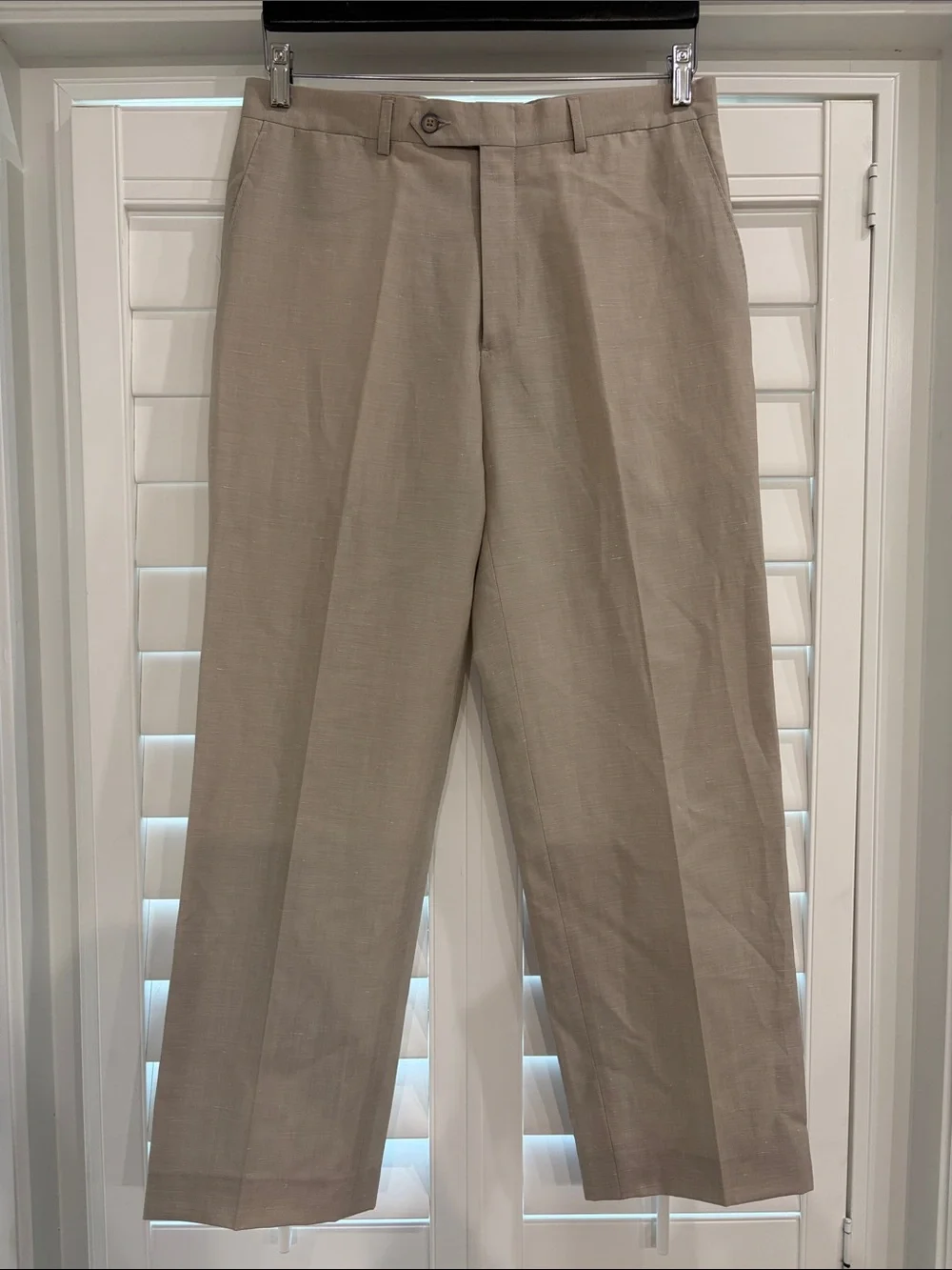 Hart Schaffner Marx Light Tan Linen Dress Pants